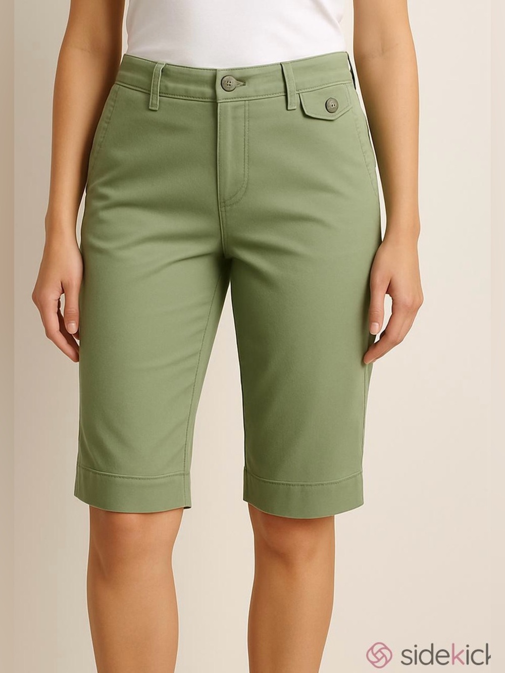 Woolrich Women’s Olive Green SZ 14 Casual Outdoor Gorpcore Pocket  Capri Shorts